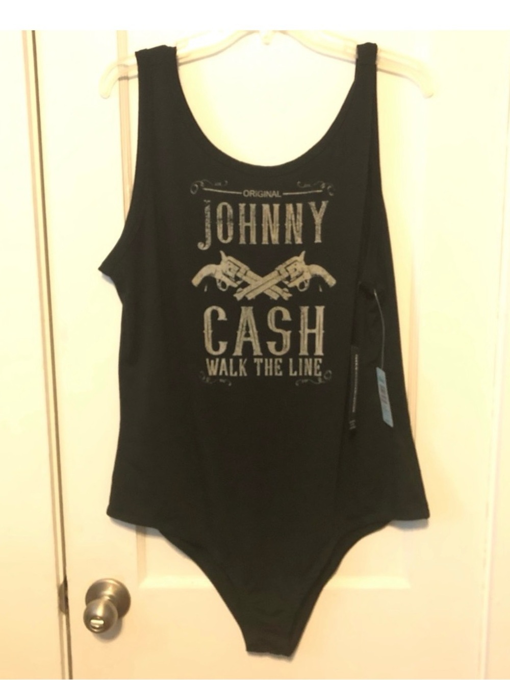 torrid Black Johnny Cash 'Walk the Line' One-Piece bodysuit